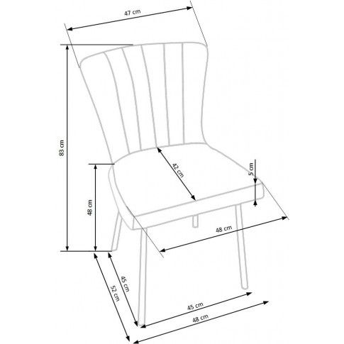 Szczegółowe zdjęcie nr 4 produktu Tapicerowane krzesło Alabama - popielate