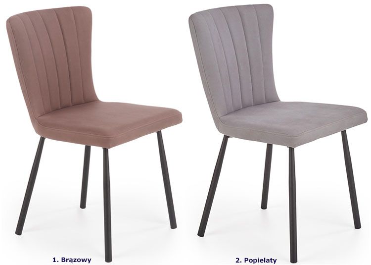 Krzesło Darla - wizualizacja dwóch kolorów.