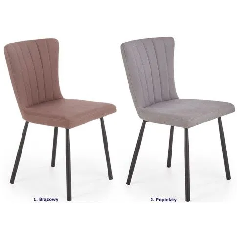 Szczegółowe zdjęcie nr 5 produktu Tapicerowane krzesło Darla - brązowe