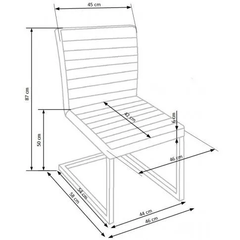 Szczegółowe zdjęcie nr 4 produktu Nowoczesne krzesło na płozach Alemris - ciemny popiel