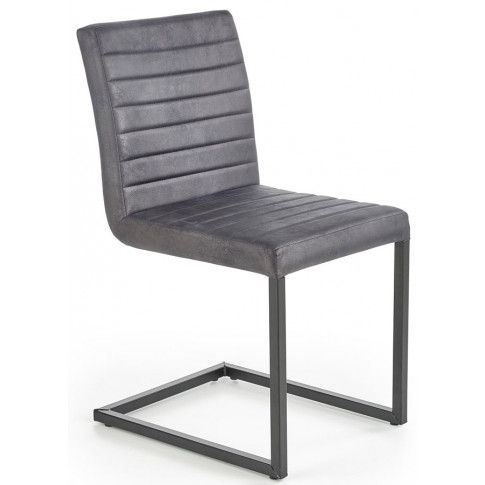 Zdjęcie produktu Nowoczesne krzesło na płozach Tango - ciemny popiel.