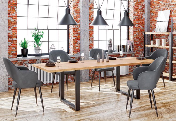 Produkt Rozkładany stół w stylu loft do jadalni Karix 2X 140 XL - dąb - zdjęcie numer 3