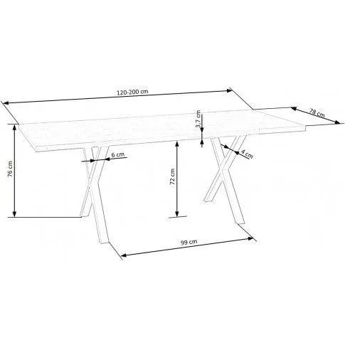 Szczegółowe zdjęcie nr 8 produktu Stół rozkładany do salonu Karix 3X 120 XL - dąb