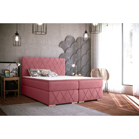 Szczegółowe zdjęcie nr 5 produktu Pojedyncze łóżko boxspring Elise 80x200 - 40 kolorów
