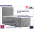 Fotografia Pojedyncze łóżko boxspring Elise 80x200 - 58 kolorów z kategorii Łóżka kontynentalne