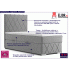Fotografia Pojedyncze łóżko boxspring Ahus 80x200 - 32 kolory z kategorii Łóżka kontynentalne