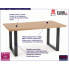 Fotografia Minimalistyczny stół w stylu loft do salonu Lopez 2X 160 - dąb z kategorii Stoły