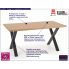 Fotografia Industrialny stół do jadalni i salonu Lopez 3X 160 - dąb z kategorii Stoły