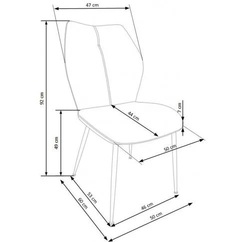Szczegółowe zdjęcie nr 4 produktu Nowoczesne krzesło tapicerowane Cleo - popielate