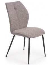 Nowoczesne krzesło tapicerowane Perry - popielate w sklepie Edinos.pl