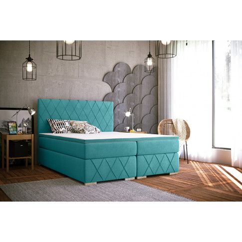 Szczegółowe zdjęcie nr 8 produktu Dwuosobowe łóżko kontynentalne Elise 120x200 - 40 kolorów