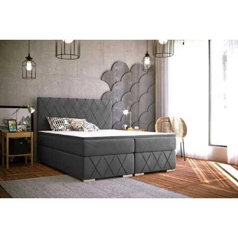 Szczegółowe zdjęcie nr 7 produktu Podwójne łóżko boxspring Elise 140x200 - 40 kolorów