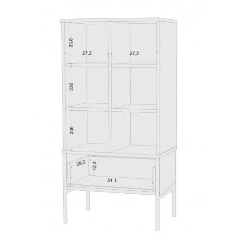 Szczegółowe zdjęcie nr 6 produktu Wysoka komoda na metalowych nóżkach w stylu glamour Marly 4X - Granat-Róż