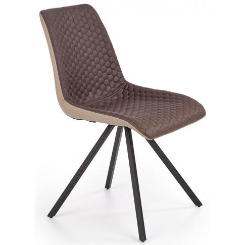 Zdjęcie produktu Pikowane krzesło Malta - brązowe.