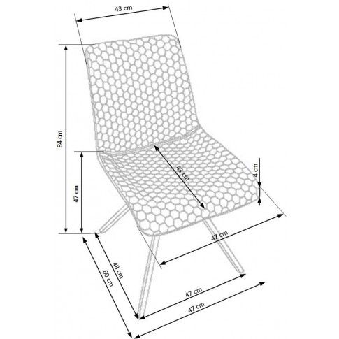 Szczegółowe zdjęcie nr 4 produktu Pikowane krzesło Malta - brązowe