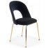 Tapicerowane krzesło w stylu glamour Pari - czarne