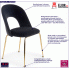Fotografia Tapicerowane krzesło w stylu glamour Pari - czarne z kategorii Krzesła welurowe