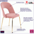 Fotografia Tapicerowane krzesło w stylu glamour Pari - różowe z kategorii Krzesła nowoczesne  