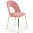 Zdjęcie produktu Tapicerowane krzesło w stylu glamour Pari - różowe.