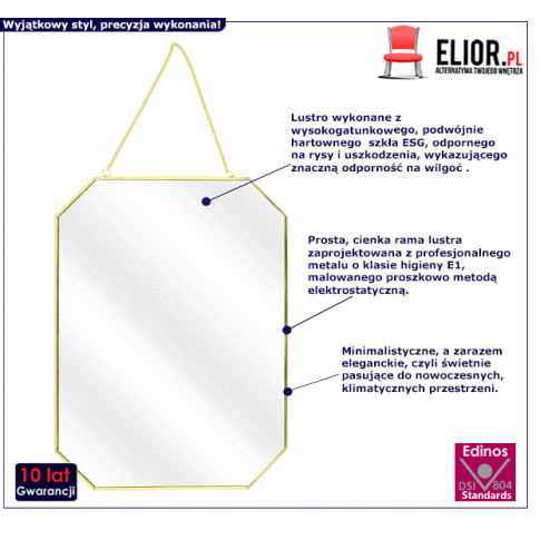 Fotografia Zestaw glamour luster Milvi - złote z kategorii Lustra