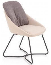 Nowoczesne tapicerowane krzesło Monte - popielate w sklepie Edinos.pl