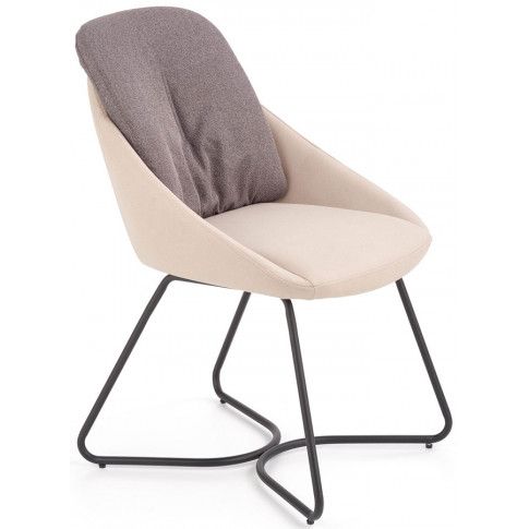Zdjęcie produktu Nowoczesne tapicerowane krzesło Monte - popielate.