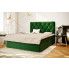 Szczegółowe zdjęcie nr 6 produktu Pojedyncze łóżko kontynentalne z pikowanym zagłówkiem Rina 80x200 - 58 kolorów