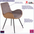 Fotografia Nowoczesne tapicerowane krzesło Bueno - popielaty + brązowy z kategorii Krzesła do salonu