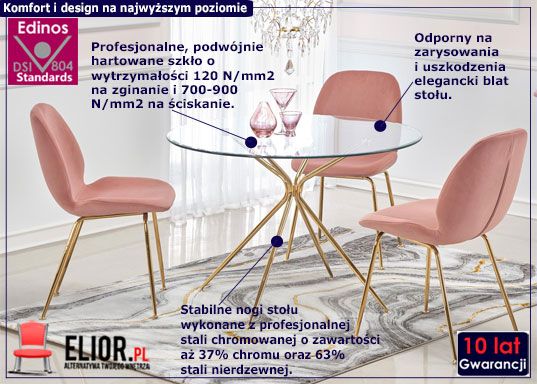 Stół w stylu glamour Ivo
