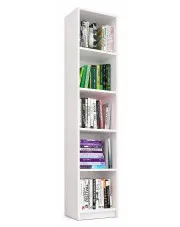 Biały regał na książki - Fawios 2X w sklepie Edinos.pl