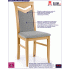 Fotografia Krzesło tapicerowane Eric - dąb miodowy z kategorii Krzesła drewniane tapicerowane