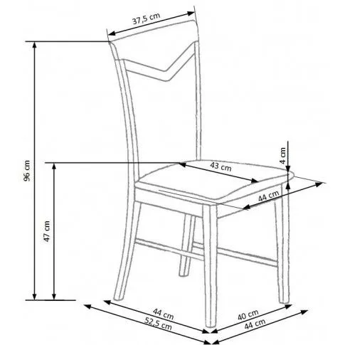 Szczegółowe zdjęcie nr 4 produktu Krzesło kuchenne Vestia - olcha