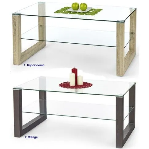 Zdjęcie Ława szklana Silja stolik do salonu wenge | Edinos.pl