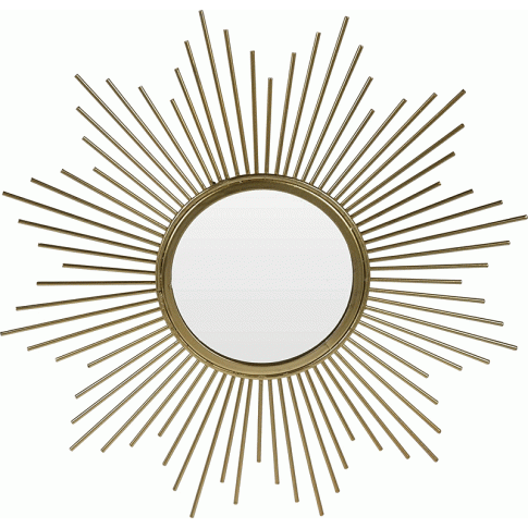 Zdjęcie produktu Okrągłe lustro glamour Starro - złote.