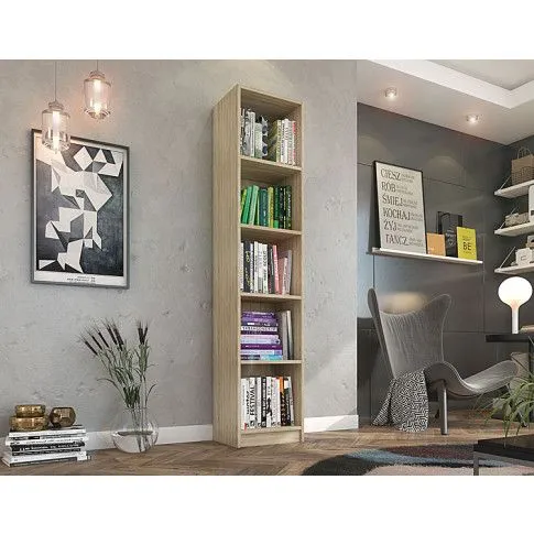 Zdjęcie regał na książki dąb sonoma Fawios 2X | Edinos.pl