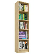 Regał na książki dąb sonoma - Fawios 2X w sklepie Edinos.pl