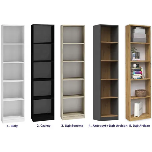Szczegółowe zdjęcie nr 4 produktu Regał na książki dąb sonoma - Fawios 2X