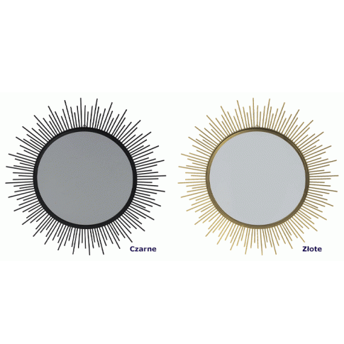 Zdjęcie glamour lustro Temida złote okrągłe modne | Edinos.pl