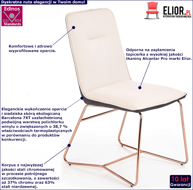 Tapicerowane krzesło Kaspo.