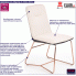 Fotografia Nowoczesne krzesło Malibu - kremowy + popielaty z kategorii Krzesła tapicerowane