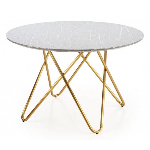 Zdjęcie produktu Okrągły stół glamour Holly - złoty.