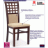 Fotografia Stylowe drewniane krzesło tapicerowane Eddie - Ciemny orzech z kategorii Krzesła tapicerowane