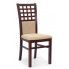 Stylowe drewniane krzesło tapicerowane Eddie - Ciemny orzech