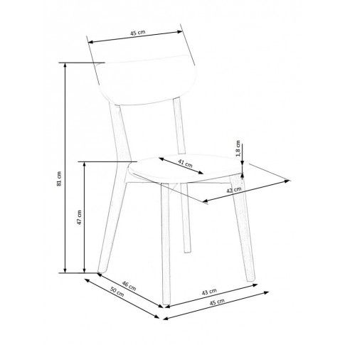 Szczegółowe zdjęcie nr 6 produktu Białe krzesło skandynawskie - Fine