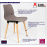 Fotografia Skandynawskie krzesło Pappu 2X - beżowe z kategorii Krzesła
