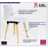 Fotografia Skandynawskie krzesło Pappu 2X - białe z kategorii Krzesła drewniane