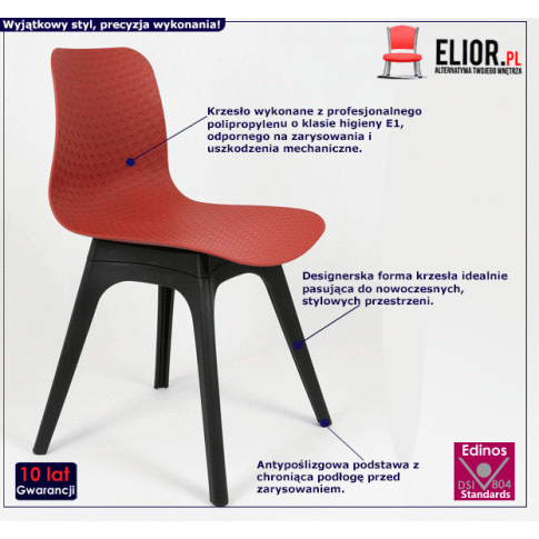 Fotografia Loftowe krzesło Zamu - czerwone z kategorii Strona główna