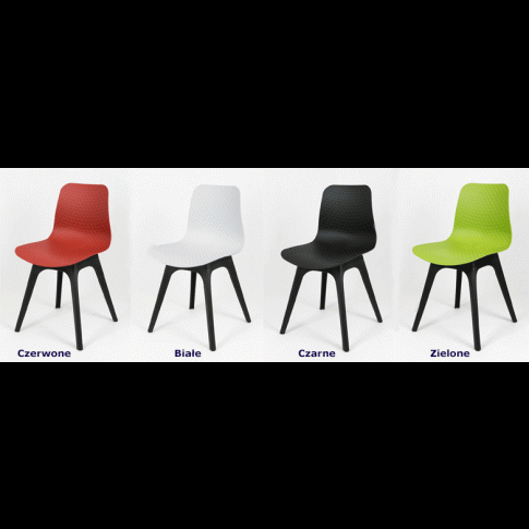 Zdjęcie loftowe krzesło Zamu czerwone czarne | Edinos.pl