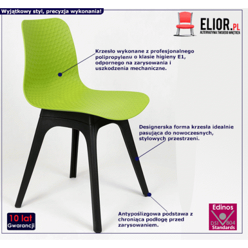 Fotografia Loftowe krzesło Zamu - zielone z kategorii Krzesła