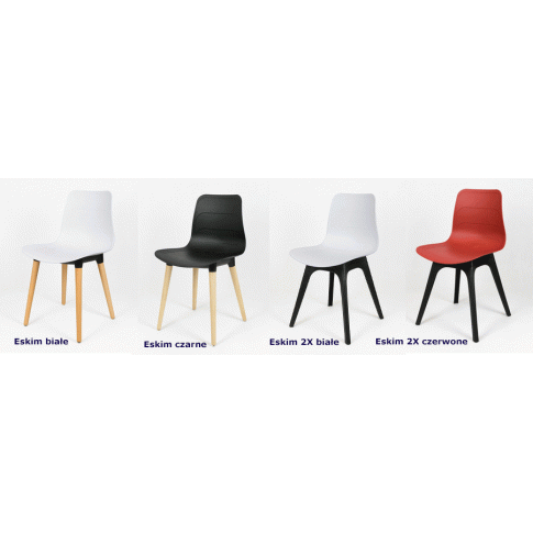 Zdjęcie designerskie krzesło Eskim 2X - czerwone | Edinos.pl